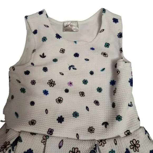 Knitworks Girls Size 5 Fit and Flare Stretchy Flower Dress - Picture 2 of 4